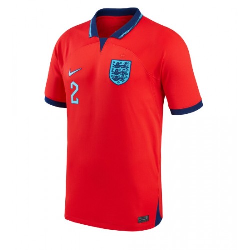 Lacne Muži Futbalové dres Anglicko Kyle Walker #2 MS 2022 Krátky Rukáv - Preč